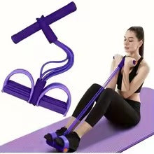 Six-Tube Pedal Tensioner Multi-Functional Household Fitness Equipment Yoga Abdominal Strengthening Elastic Band Tension Rope