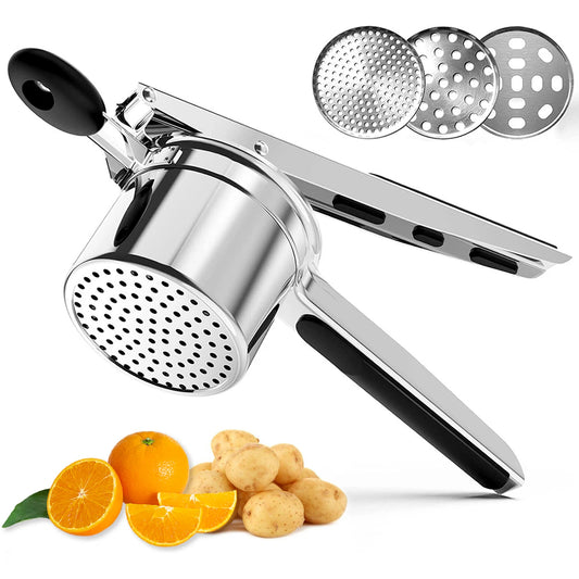1PC stainless steel potato ricer with silicone handle and replaceable chassis potato mashers presses mashing mashed potatoes