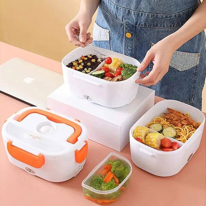Electric Lunch Box Food Warmer 40W Portable Heated Tiffin Box for Office Leak Proof Stainless Steel Container