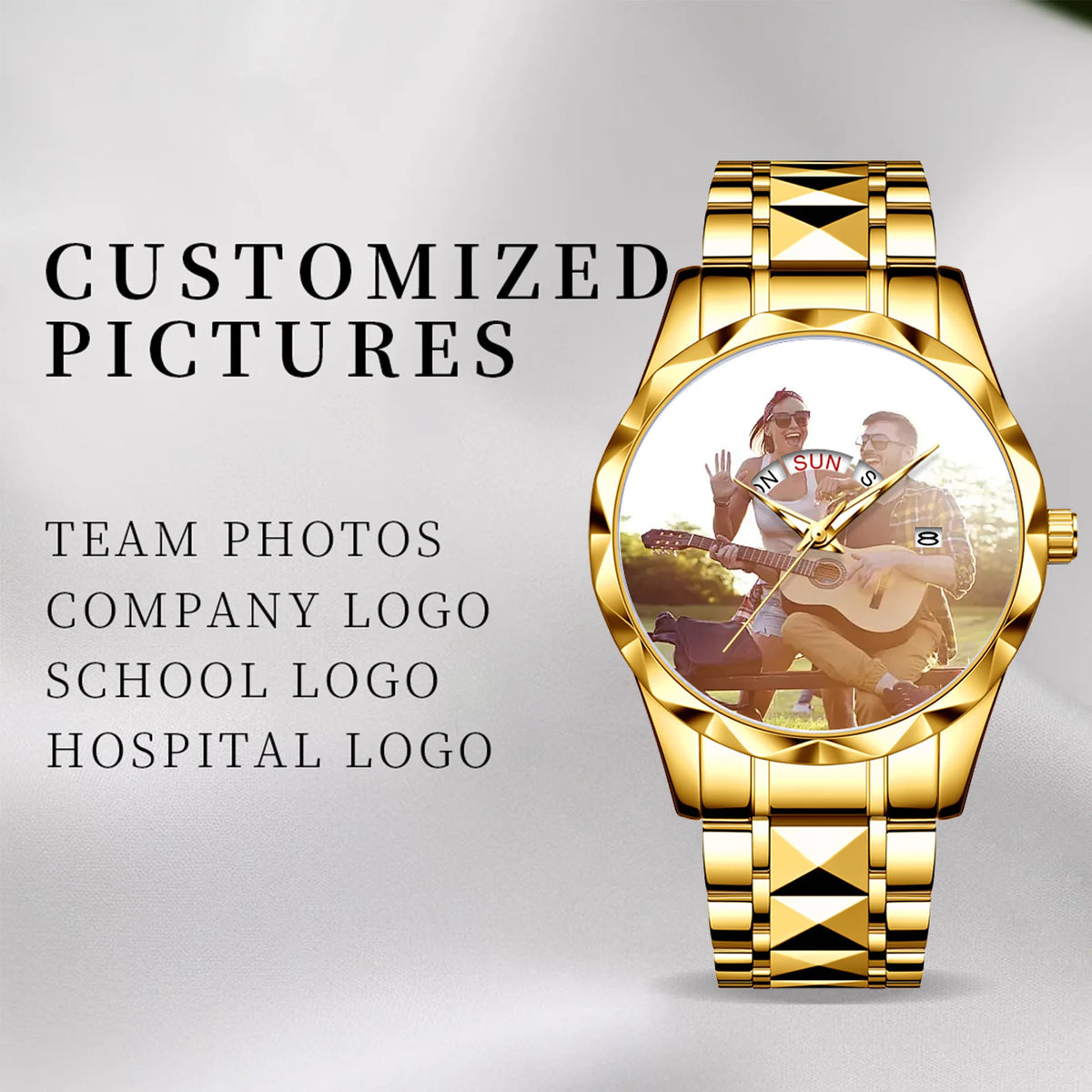Customizable Women's Bracelet Watch with Personalized Image: Elegant, Water-Resistant Quartz Timepiece Reloj Mujer