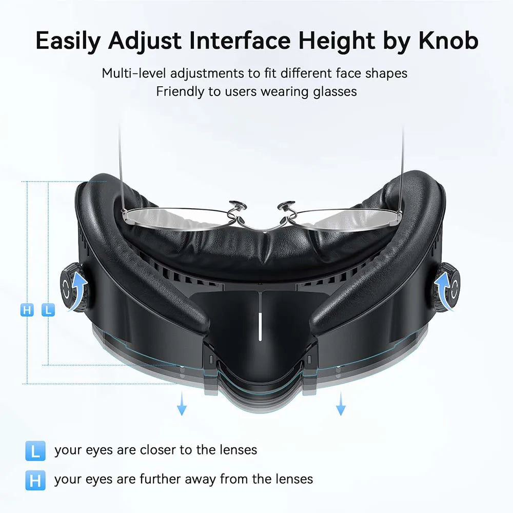 AMVR FC4A PU Leather Face Mask Cover for Meta Oculus Quest 3 Facial Interface Multi-Vent Ice Silk Face Pad for Halo Head Strap