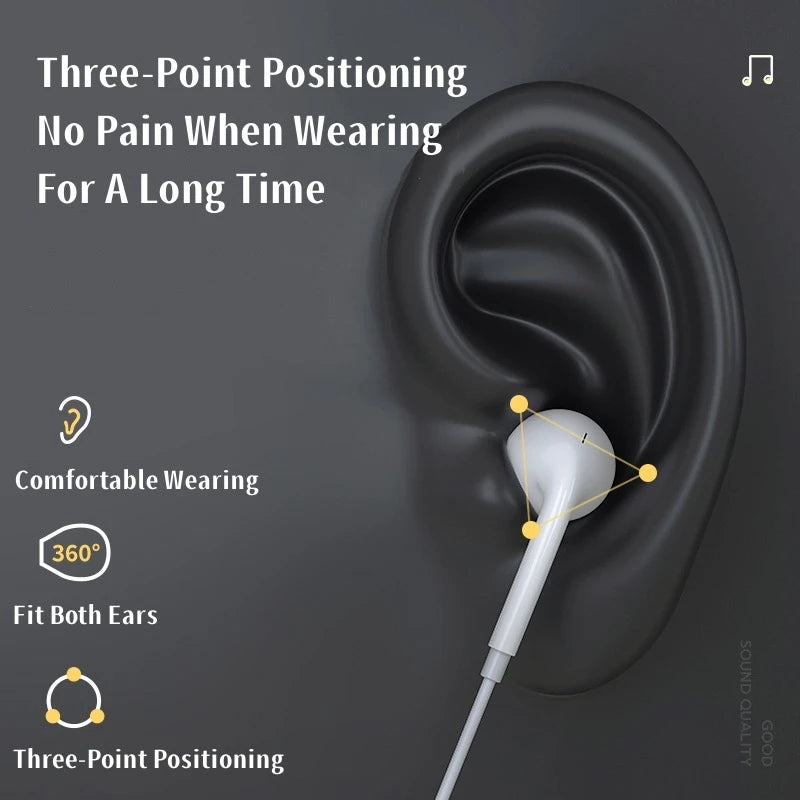 Original Headphones For Type C 3.5mm Xiaomi Mi 15 14 13 Redmi K70 K60 K40 Note 12 11 Pro Huawei Mate Samsung S23 Wired Earphones