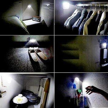 Indoor and Outdoor LED Motion and Light Sensor Activated - Wireless - Battery Powered - Night Light