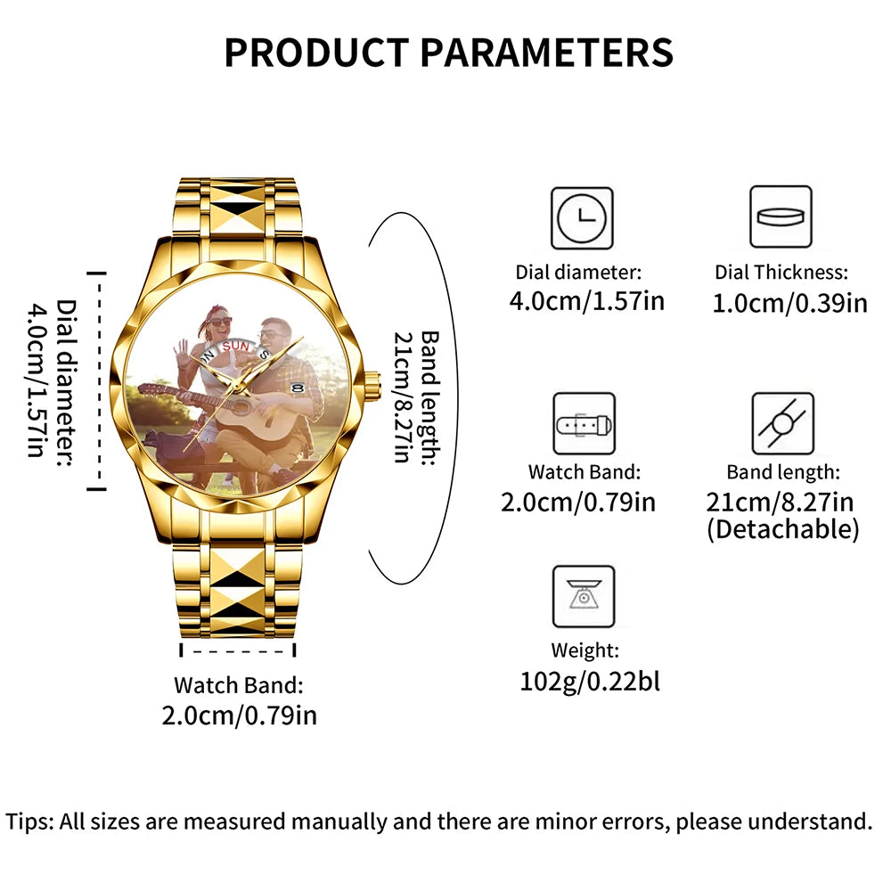Customizable Women's Bracelet Watch with Personalized Image: Elegant, Water-Resistant Quartz Timepiece Reloj Mujer