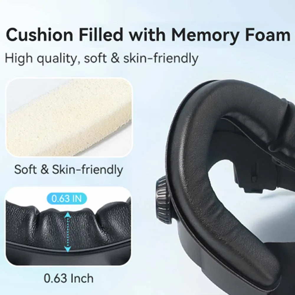 AMVR FC4A PU Leather Face Mask Cover for Meta Oculus Quest 3 Facial Interface Multi-Vent Ice Silk Face Pad for Halo Head Strap