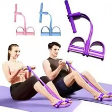 Six-Tube Pedal Tensioner Multi-Functional Household Fitness Equipment Yoga Abdominal Strengthening Elastic Band Tension Rope